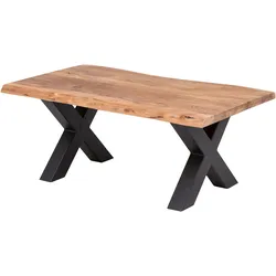Couchtisch HOME AFFAIRE "Manhattan", beige (natur, schwarz matt, natur), H:46cm T:65cm, Tische