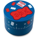 Zenker meets Haribo Küchentimer 60 Minuten – 1 Stunde Timer zum Kochen & Backen – Küchenwecker im Haribo Goldbär-Design, Blau/Rot/Weiß