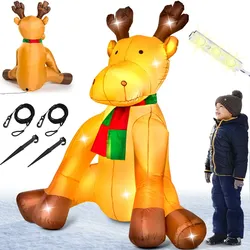 Aufblasbares Rentier XL beleuchtet 180cm