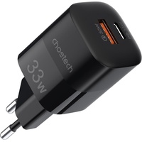 Choetech Fast USB Wall Charger USB Type C PD QC 33W black (PD5006) (33 W, Quick Charge), USB Ladegerät, Schwarz