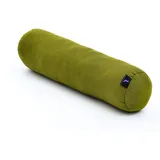 Leewadee Pilates Rolle Nackenstütze kleines Yoga Bolster Yogakissen ökologisches Naturprodukt, Kapok, 50 x 15 x 15 cm, Grün