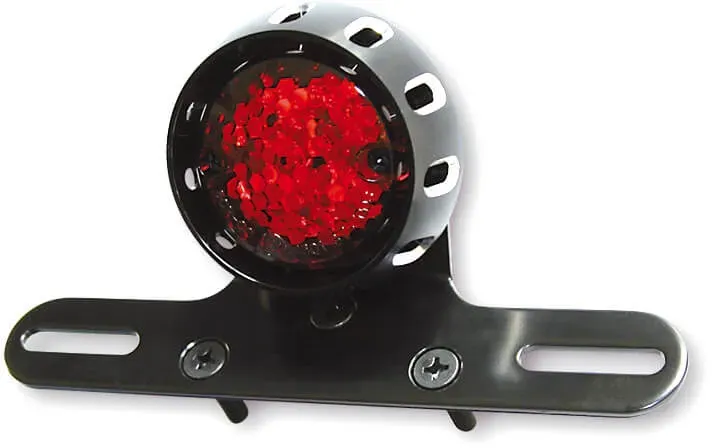 SHIN YO MILES LED Rücklicht, schwarzes Gehäuse, rotes Glas, schwarz