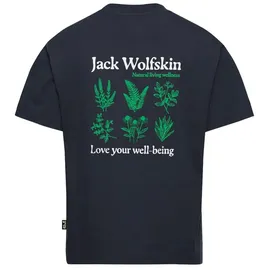 Jack Wolfskin Curious Kurzarm-t-shirt - Plant Dark Navy - XS