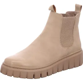 Marco Tozzi Damen Chelsea Boots zum Schlupfen Plateau, Braun Taupe für beige, Größe 39 EU