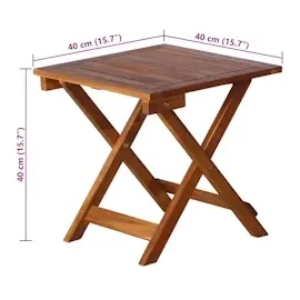 vidaXL Sonnenliege mit Tisch und Auflage Massivholz Akazie