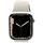 Apple Watch Series 7 GPS + Cellular 41 mm Edelstahlgehäuse silber, Sportarmband polarstern