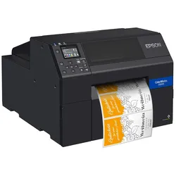 Epson ColorWorks C6500Ae – Inkjet-Farbetikettendrucker Ethernet (LAN), USB, USB Host, GPIO / 1.200 X 1.200 dpi / mit Cutter / für glänzende und matte Etiketten C31CH77102