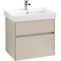 Villeroy & Boch Collaro Waschbeckenunterschrank für Becken mittig für Collaro 2 Auszüge 604 x 546 x 444 mm - Soft Grey / Soft Grey - C00900VK