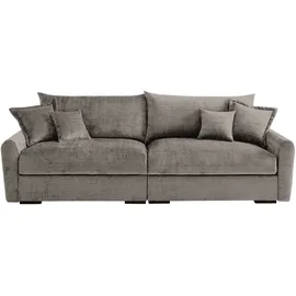 Home Affaire Big-Sofa HOME AFFAIRE "Finca XXL, B: 247 cm", taupe, B:247cm T:123cm, 100% Polyester, Sofas, Big-Sofa, 4 Zierkissen, Mega-Sofa, in Cord oder Chenille-Struktur, Federkern