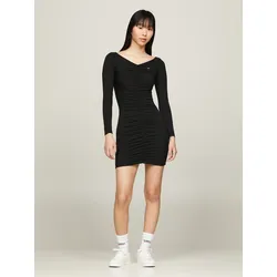 Jerseykleid »TJW OFF SHOULDER GATHER BODYCON«, mit   Flagge, Gr. XL (42) - N-Gr, Black, , 99980525-XL N-Gr
