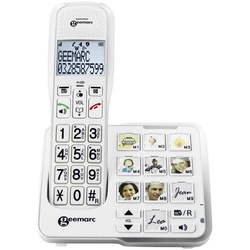 Geemarc schnurloses Seniorentelefon Seniorentelefon (Anrufbeantworter) weiß