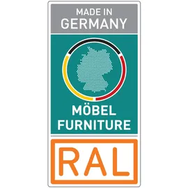 Rauch »Sideboard Kombikommode Schubladenkommode AGORDO mit Glasfront«, (in zwei Griff-Farben), mit 4 Schubkästen und 2 Türen sowie Metallgriffen MADE IN GERMANY