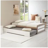 Idimex Funktionsbett LORENA, Ausziehbett Tagesbett Jugendbett 90x190 cm weiß