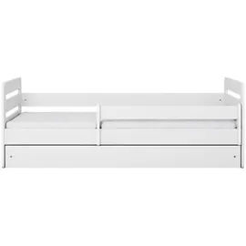 les tendances Kinderbett Kubi 80 x 180 cm Eiche lackiert weiß