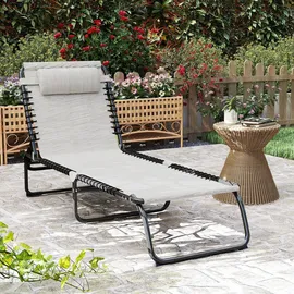 Outsunny Sonnenliege 197 x 58 x 26 cm Beige
