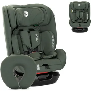 Lorelli Kindersitz Voyager i-Size (40-150 cm) Nackenkissen, Kopfstütze, Gurt grün