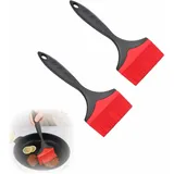 Wjelet 2 Stück Backpinsel Silikon Extra Breit,Silikonpinsel 10cm Hitzebeständig Zum Grillen Backen Kochen,Große Grillpinsel Für Küche Und BBQ Anwendungen