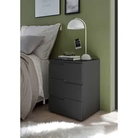 Stella Trading Nachtschrank, Graphit Holzwerkstoff, 3 Schubladen 46.2x60.9x40 cm, Schlafzimmer, Nachttische