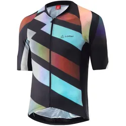 Löffler Fahrrad-Shirt Bike Jersey Statement (Full-Zip, leicht, schnelltrocknend) bunt/schwarz Herren