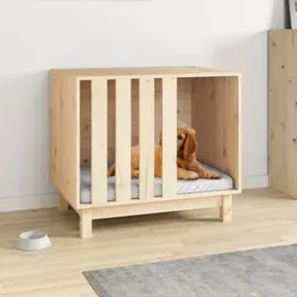 vidaXL Hundehütte 70 x 50 x 62 cm Holz Braun