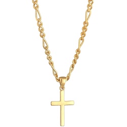 KUZZOI Herren Figarokette Kreuz 925 Silber Ketten   