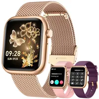 Smartwatch Damen mit Bluetooth Telefonfunktion Fitnessuhr:1,83''HD Touchscreen Smart Watch mit 120+Sportmodi mit Pulsmesser Schrittzähler IP68 Wasserdichter Fitness Tracker Kompatibel Android und iOS