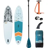 MOAI 9'5 SUP Stand Up Paddle aufblasbar Surfboard Fiberglass Paddel 4 CM