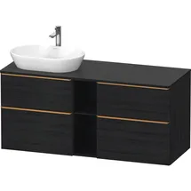 Duravit D-Neo Konsolenwaschtischunterbau wandhängend Eiche Schwarz Matt 1400x550x664 mm à DE4970L041 DE4970L04160000,