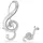 Swarovski Ohrclips Ariana Grande x Swarovski Weiß rhodiniert 5720866