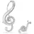 Swarovski Ohrclips Ariana Grande x Swarovski Weiß rhodiniert 5720866