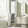 Homcom Badezimmerschrank 40 x 35 x 180 cm Weiß MDF/Spanplatte