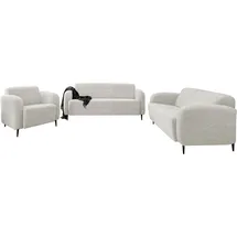 Home Affaire 3-2-1 Garnitur Polyester 3-Sitzer + 2-Sitzer + Sessel Weiß