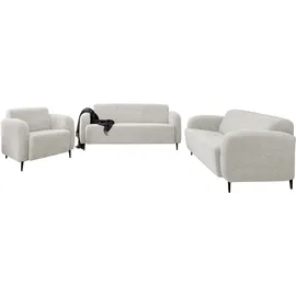 Home Affaire 3-2-1 Garnitur Polyester 3-Sitzer + 2-Sitzer + Sessel Weiß