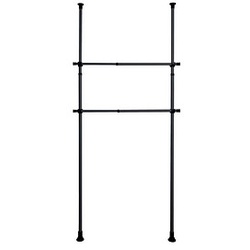 WENKO Herkules Kleiderstange für Garderobensystem schwarz 75,0 - 120,0 x 3,0 x 3,0 cm