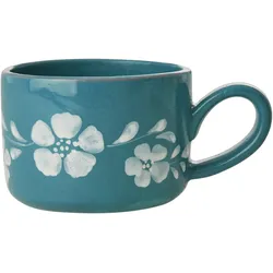 RICE Keramik Cappuccino Tasse Handgemalt, 200 ml, Ø 9 cm