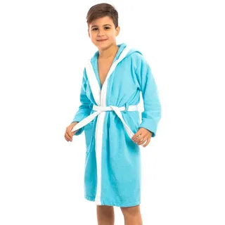 herémood Kinderbademantel Kinderbademantel Kuscheliger mit Kapuze Niedliche Ohren&Augen, mit Kapuze & Gürtel, Bademantel für Jungen ihre fröhlichen Badespaß weiß 1-2 Jahre