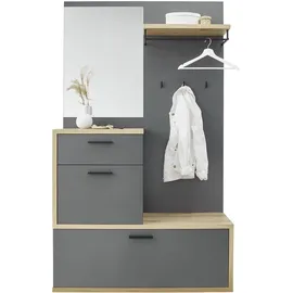 Stella Trading LOUIS Kompaktgarderobe 115,00x198,00x38,00 silber