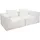 MCW 2er-Sofa/Zubehör für Sofa MCW-O54, Couch 2-Sitzer Loungesofa, modular Stoff/Textil (300g/m2) 63x194x97cm ~ creme