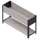 upyard Hochbeet Modernbox hoch (118 x 36 x 72 cm, Holz, Grau)