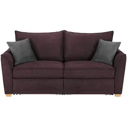 Einzelsofa  Polly de Luxe , rot , Maße (cm): B: 201 H: 95 T: 104