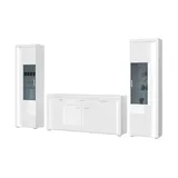 Möbel Kraft Wohnwand ¦ weiß ¦ Maße (cm): B: 332 H: 202 T: 42.0