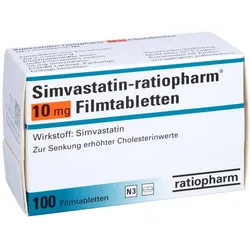 SIMVASTATIN-ratiopharm 10 mg Filmtabletten 100 St