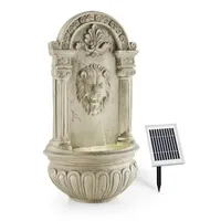 blumfeldt Wasserspiel Löwenstein Wandbrunnen, 41 cm Breite, (Set, inkl. Pumpe,Solarpanel;LED-Beleuchtung und Anschlussmaterial), spring zimmer zier brunnen led-beleuchtung terasse solar outdoor beige