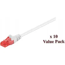 MicroConnect U/UTP Cat6 1m Weiß 10 Stück = Microconnect