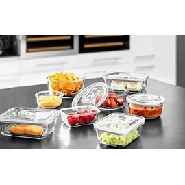 CASO Design Vakuumbehälter eckig transparent 1 l 4-teiliges Set