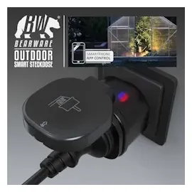 Bearware 2x Wifi Outdoor Steckdose 2,4 Ghz WLAN Steuerung per App Smart Life / IP44