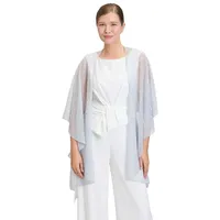 Vera Mont Cape im Glitzer-Look in Grau/Silber | Gr.: