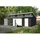 Lasita Maja Lasita Garage Hawaii Set mit Holztoren 780 cm x 520 cm Carbongrau
