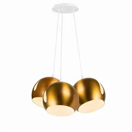s.luce Ball 3-flg. 30 cm Gold/Weiß Rund