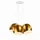 s.luce Ball 3-flg. 30 cm Gold/Weiß Rund
